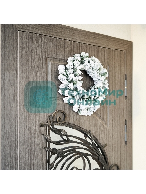 Заснеженный еловый венок Neon-night Ø 45 см, ПВХ