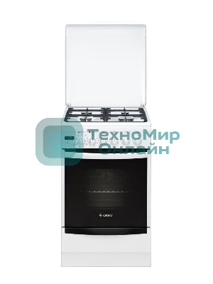 Плита комбинированная Gefest ПГЭ 5102-03 белый, конфорок 4 газовых, духовка 55 л, 50 см x 85 см x 58.5 см