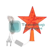 Светодиодная фигура на елку Neon-night Звезда красная 15см, 10 LED, постоянное свечение, 230В