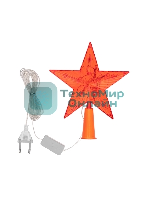 Светодиодная фигура на елку Neon-night Звезда красная 15см, 10 LED, постоянное свечение, 230В