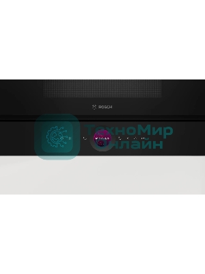 Встраиваемая микроволновая печь Bosch BER7321B1 900Вт, 5 режимов, кварцевый гриль,инвертер, 21 л, черный, петли справа