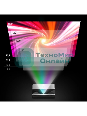 Проектор Cactus CS-U1.SG DLP 27200Lm (3840x2160) 800000:1 ресурс лампы:25000часов 2xUSB typeA 2xHDMI 9.7кг