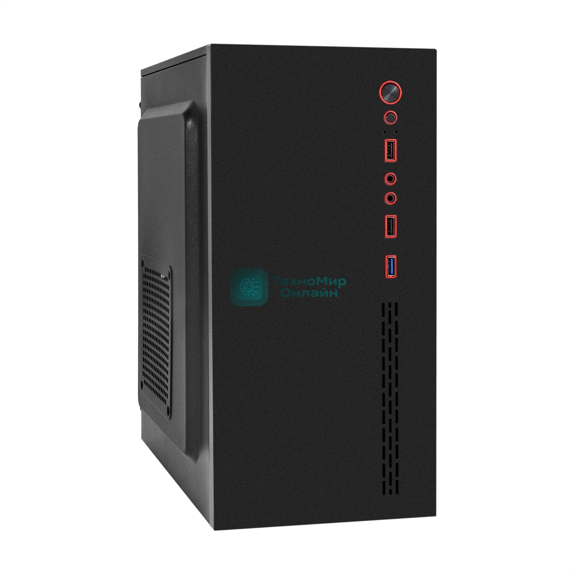 Компьютерный корпус Minitower ExeGate BAA-403U2-UNS350 (mATX, БП UNS350 с вент. 12см, 1*USB/2*USB 3.0, HD Audio, черный)