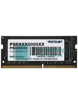 Оперативная память Patriot Signature, DDR4, 4GB (1x4 GB), 2666 MHz, CL19, SO-DIMM