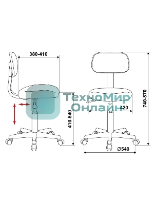 Кресло Бюрократ CH-1201NX черный, ткань, 100 кг