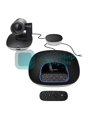 Веб-камера Logitech Group 1920x1080, 30 кадр/с, USB Type-A, микрофон (4 шт, шумоподавление), автоматическая фокусировка, автоосвещение, универсальное крепление, штатив в комплекте