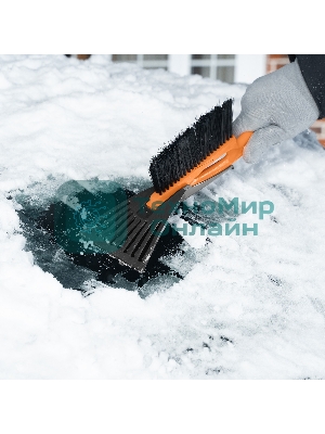 Щетка сметка для снега со скребком Sparta 400 мм,