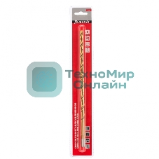 Сверло спиральное по металлу Matrix 10 x 300мм, HSS, нитридтитановое покрытие