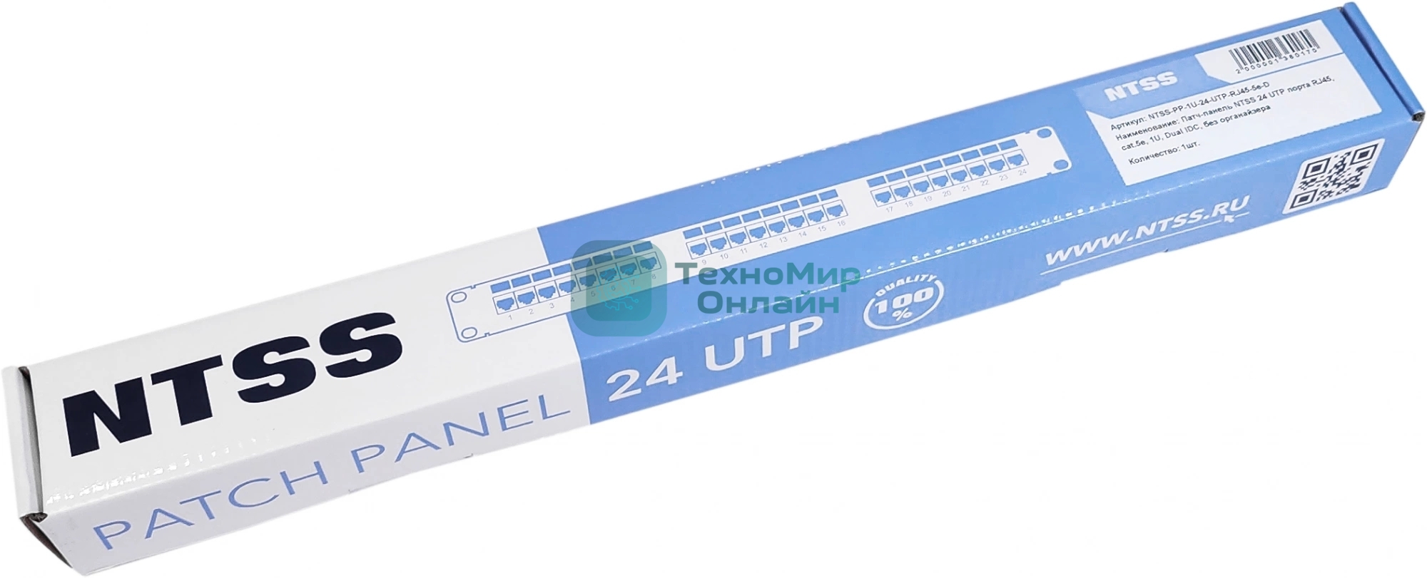 Патч-панель NTSS NTSS-PP-1U-24-UTP-RJ45-5E-D 19