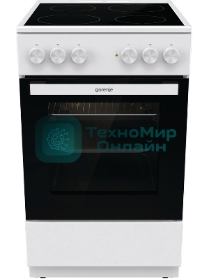 Плита электрическая Gorenje GEC5A12WG-B белый, конфорок 4 электрических, духовка 68 л, 50 см x 85 см x 59.4 см (без крышки)