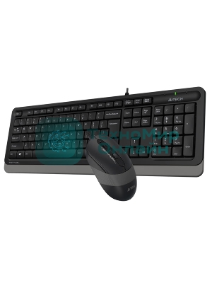 Комплект клавиатура+мышь A4Tech FStyler F1010 проводной, USB, 1600 DPI, чёрный