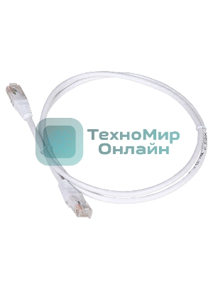 Патч-корд Lanmaster TWT UTP кат.5e, с заливными колпачками, 1.5 м, белый