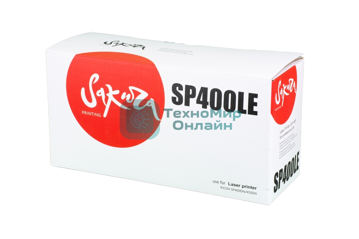 Картридж Sakura SP400LE для Ricoh SP400DN/SP450DN, черный, 2 500 к.