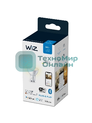 Лампа светодиодная WiZ Wi-Fi BLE 50W GU10 927 DIM 1PF/6