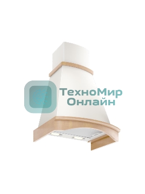 Вытяжка каминная Elikor Ротонда 60П-1000-П3Д бежевый, 60 см, 1000 куб. м/ч, 56 дБ