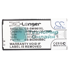 Аккумулятор CS-SMI961XL для Samsung Galaxy S5 3.85V, 2800mAh, 10.78Wh
