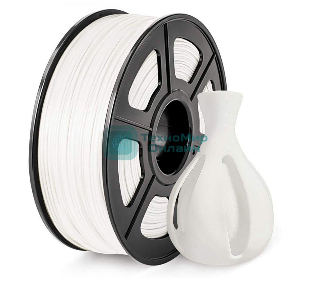 Филамент NVPrint ASA White для 3D печати диаметр 1.75мм длина 330 метров масса 1 кг