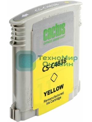 Картридж струйный Cactus CS-C4838 желтый (29 мл) для №11 HP 2000/2500/1000/1100/1200