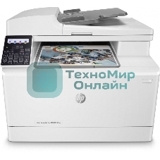 МФУ лазерное HP Color LaserJet Pro M183fw (7KW56A), A4, цветной, печ. до 16 стр/мин., скан. до 15 стр/мин. (ч/б) 8 стр/мин. (цвет), 600 x 600 dpi (печать) 1200x1200dpi (скан.), USB, RJ-45, Wi-Fi, Air Print, Mopria