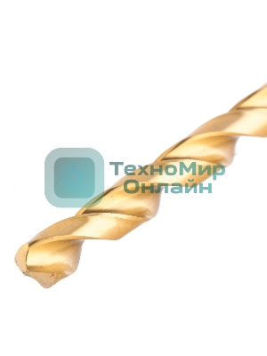 Сверло спиральное по металлу Matrix 12 x 300мм, HSS, нитридтитановое покрытие