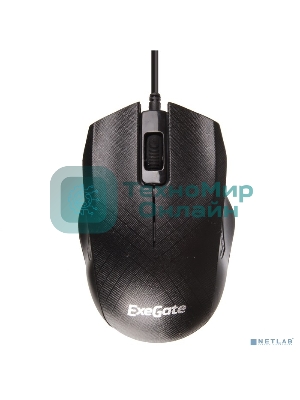 Мышь проводная ExeGate Professional Standard SH-9027 черный, 1000 dpi, USB, кнопки - 3