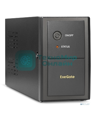 Источник бесперебойного питания ExeGate Power Back BNB-850.LED.AVR.EURO.RJ 850VA/480W, LED, AVR,2 евророзетки, RJ45/11, черный