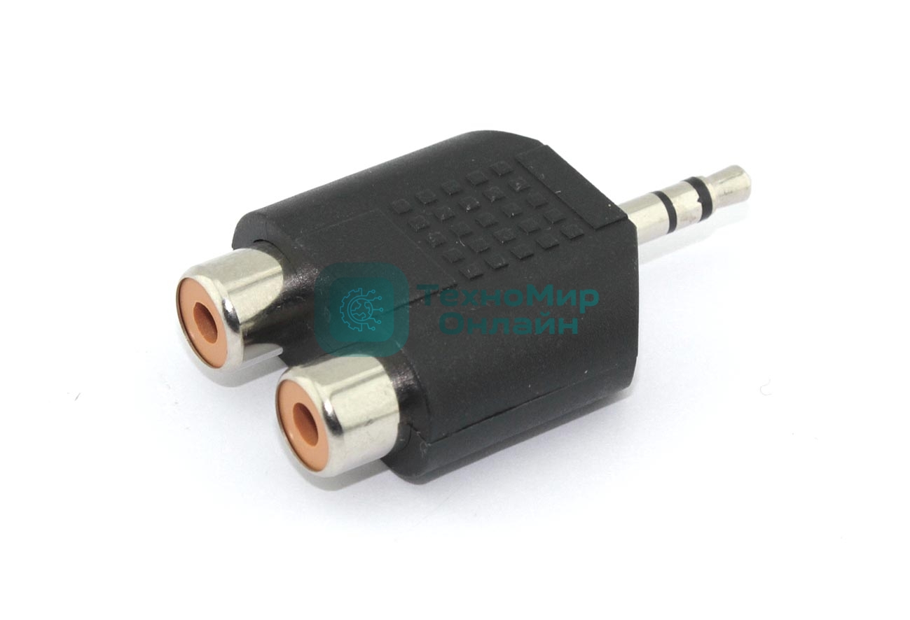 Переходник с miniJack на RCA (тюльпан) 2 канала