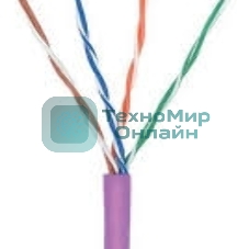 Кабель информационный Lanmaster TWT-5EUTP-NGLS кат.5е U/UTP не экранированный 4X2X24AWG PVC внутренний 305м фиолетовый