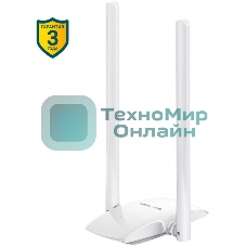 Сетевой адаптер WiFi Mercusys MW300UH USB 2.0 (ант.внеш.несъем.) 2ант.