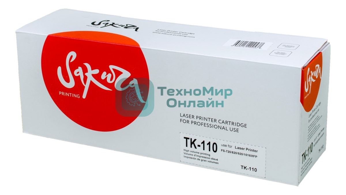 Картридж Sakura TK110/111/112/113 для Kyocera Mita FS-720/820/920/1016MFP, черный, 7200 к.
