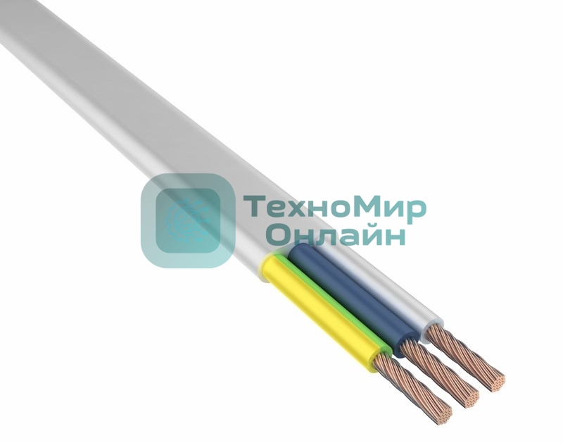 Провод ШВВП 3х0,75 мм² 200 м белый ГОСТ 7399-97