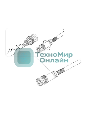 Разъем Rexant штекер BNC под пайку с пружиной металл (универсальный)