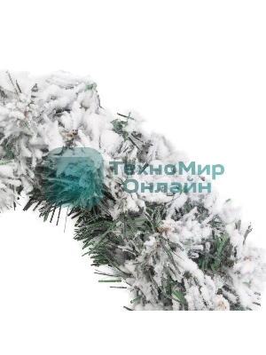 Заснеженный еловый венок Neon-night Ø 30 см, ПВХ
