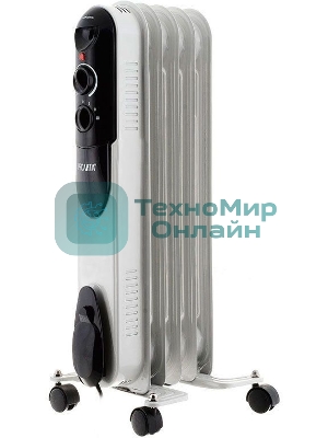 Обогреватель масляный Ресанта ОМПТ- 5Н (5 секций), белый, 1000 Вт, 10 м2, термостат 67/3/2