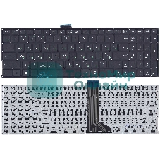Клавиатура для ноутбука Asus X555L X553 черная (плоский ENTER)