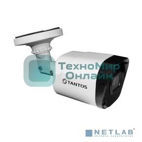 Камера IP 2-мегапиксельная уличная цилиндрическая Tantos TSi-Peco25FP с ИК подсветкой