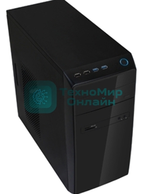 Компьютерный корпус InWin POWERMAN ES726BK USB 3.0 (Mini Tower, mATX, 450W PM-450ATX, USBx2, USB 3.0x2 + Audio, черный)