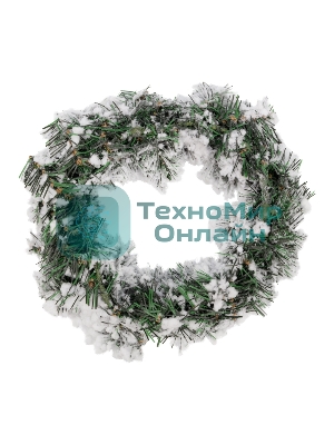 Заснеженный еловый венок Neon-night Ø 30 см, ПВХ