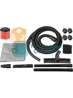 Строительный пылесос Зубр МАСТЕР ПУ-20-1400 М3 серый/красный, 1400 Вт, уборка сухая/влажная/выдув, пылесборник мешок/контейнер, 20 л