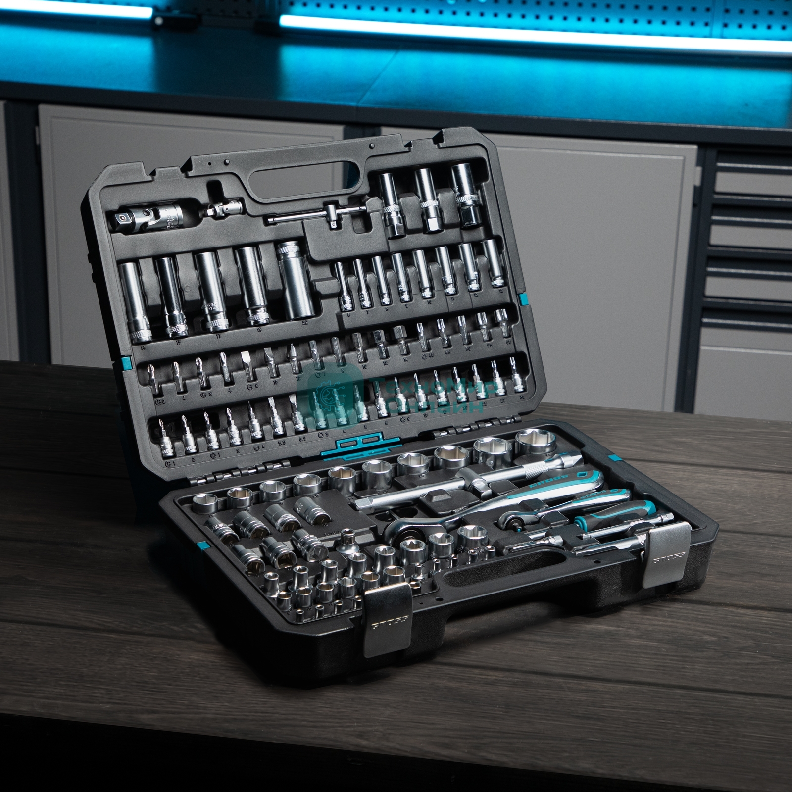 Набор инструментов Gross 109 предметов, 120 зубьев, CrV 1/4, 1/2