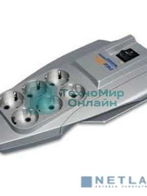 Сетевой фильтр Pilot X-Pro 1.8 м (6 розеток) серый (коробка)