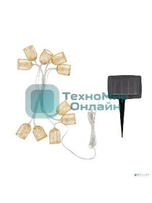 Каскад Lamper Ночная Лампада LED 6 м с выносной солнечной панелью 1 м и аккумулятором, IP65, 2 режима работы: мигание и постоянное теплое белое свечен