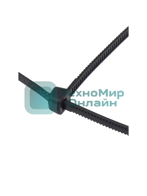 Хомут-стяжкa нейлоновая с тройным замком Rexant 250x3,6 мм, черная, упаковка 100 шт.