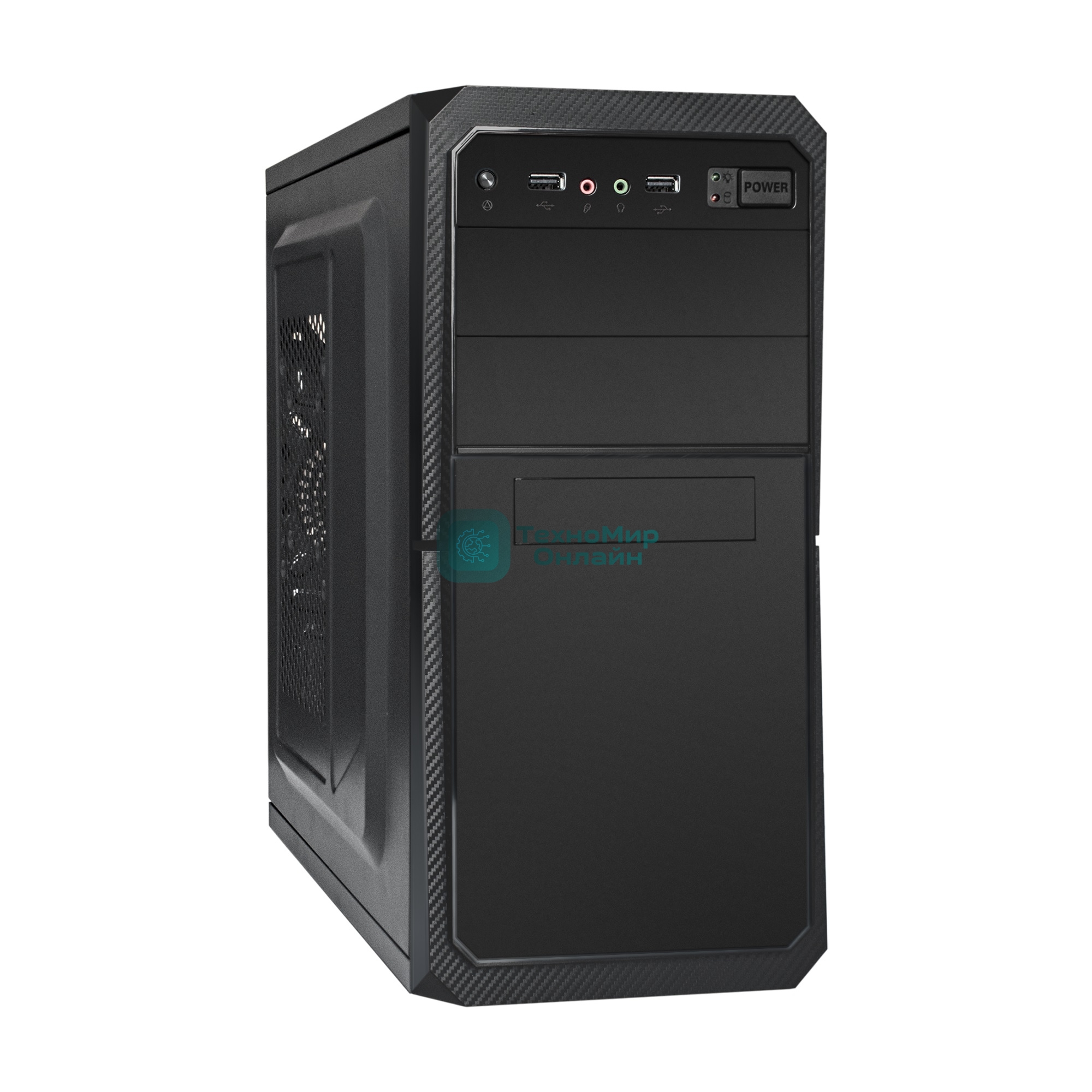 Компьютерный корпус ExeGate EX284027RUS Minitower BA-202 Black, mATX, без БП, 2хUSB, Audio