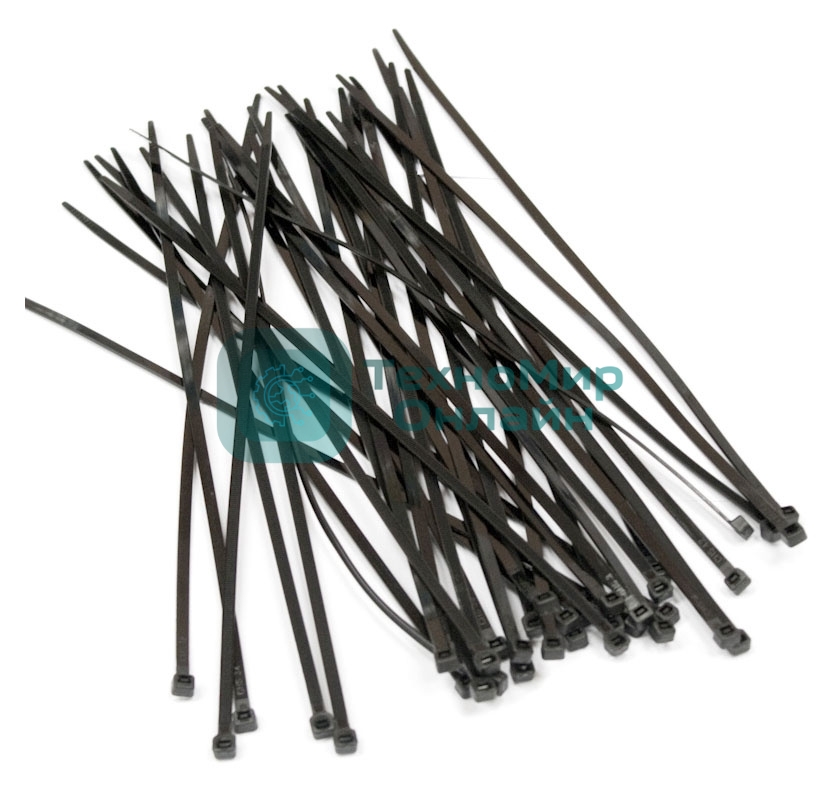 Стяжка Hyperline GT-250IBC нейлоновая неоткрывающаяся, безгалогенная (halogen free), 250x3.6 мм, черный, (100 шт)