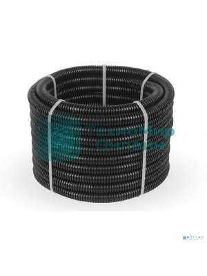 Труба гофрированная ПНД безгалогенная (HF) черная с/з д20 (100 м/4800 м уп/пал) PR.022051 Строитель