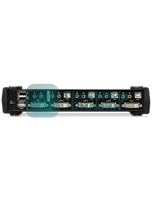 Переключатель KVM ATEN CS1784A-AT-G KVM+Audio+USB 2.0, 1 user USB+DVI => 4 cpu USB+DVI, со шнурами USB 4х1.8м., 2560x1600 60Hz DVI-D Dual Link/2048x