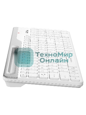 Клавиатура беспроводная A4Tech Fstyler FBK25, USB, Bluetooth/Радиоканал, белый/серый