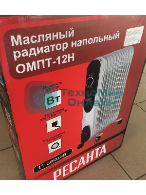 (Поврежденный товар) Обогреватель масляный Ресанта ОМПТ-12Н [См.описание!]