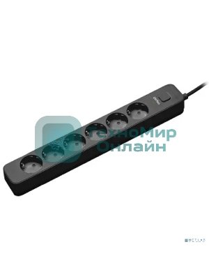 Сетевой фильтр Perfeo (PF_C3970) POWER STREAM - 6 роз -1,5 м - черный